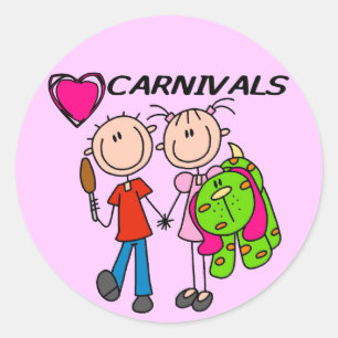 I Love Carnivals Tshirts and Gifts Classic Round Sticker