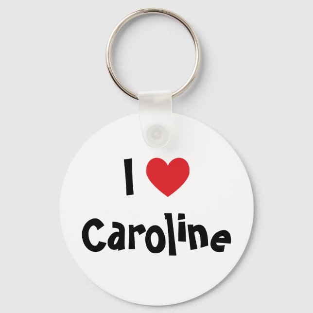 I Love Caroline Keychain (Front)