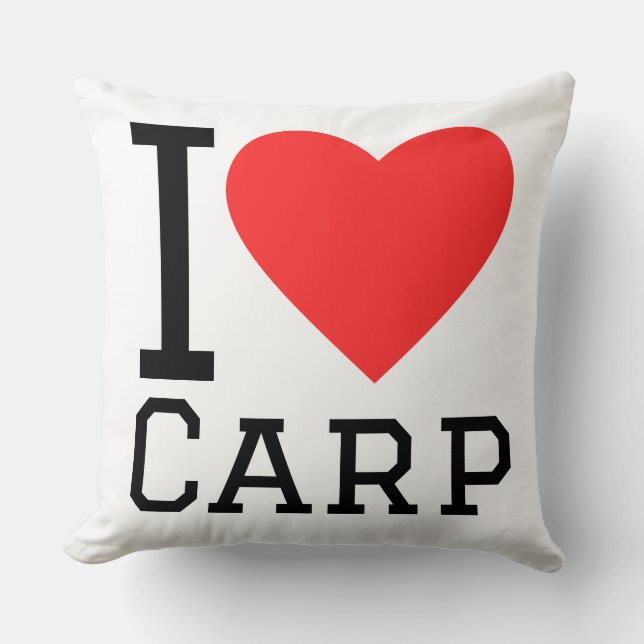 I love carp throw pillow (Front)
