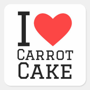 I love carrot cake  square sticker