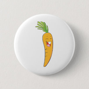 I Love Carrot - Smiling Carrot 2 Inch Round Button