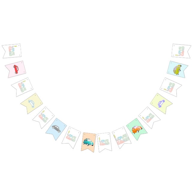I love cars bunting bunting flags (All)