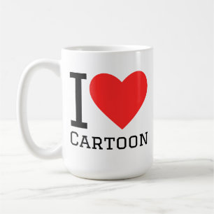 I love cartoon coffee mug