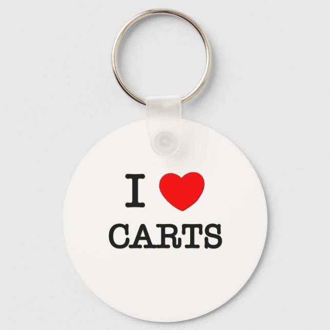 I Love Carts Keychain (Front)