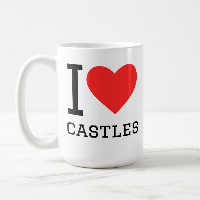 I love castles  coffee mug (Left)