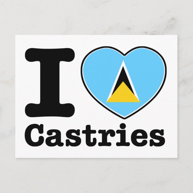 I love Castries Postcard (Front)