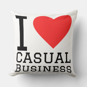 I love casual business throw pillow
