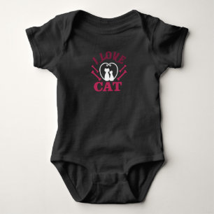I Love Cat Baby Bodysuit