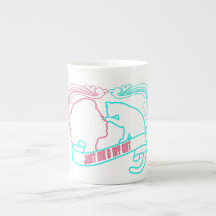 i love cat, just me and my cat bone china mug