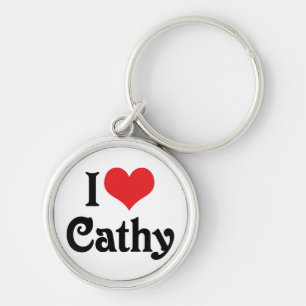 I Love Cathy Keychain