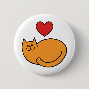 I love cats 2 inch round button
