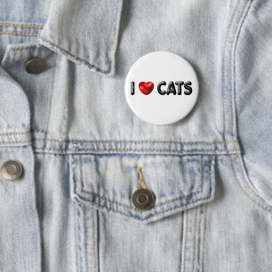 I love Cats 2 Inch Round Button