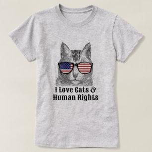 I love cats and human rights T-Shirt