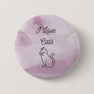 I love cats button