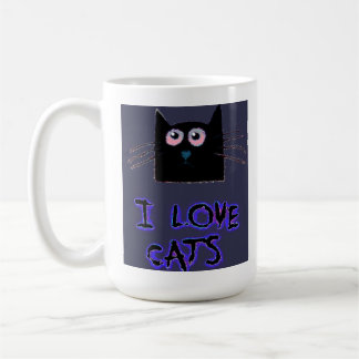 " I LOVE CAT'S " CARD COFFEE MUG
