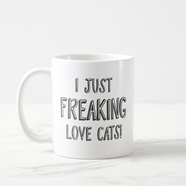 I Love Cats Coffee Mug (Left)