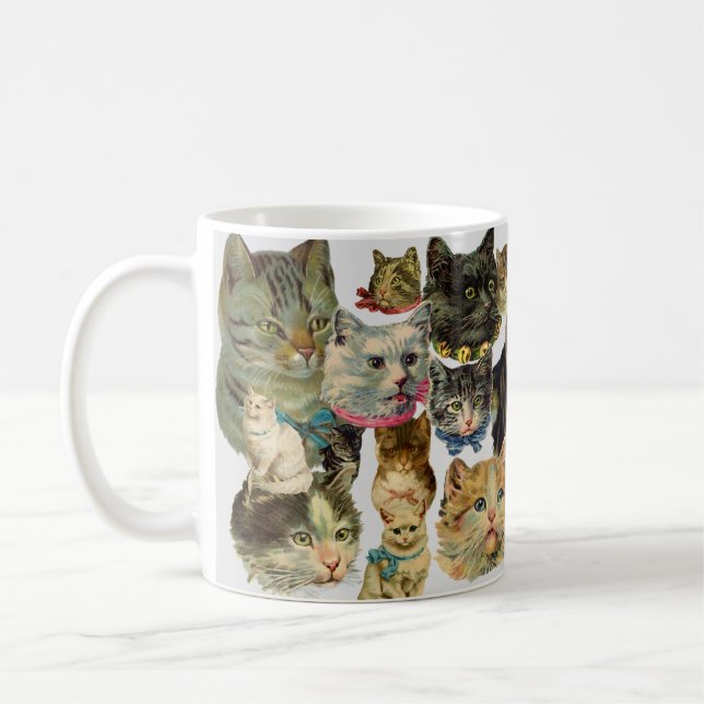"I Love Cats" Collage Mug (Left)