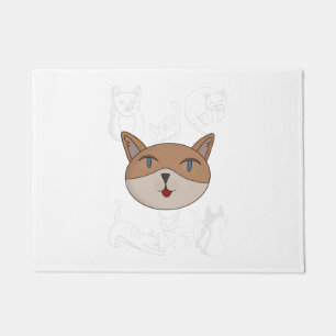 I love cats duvet cover doormat