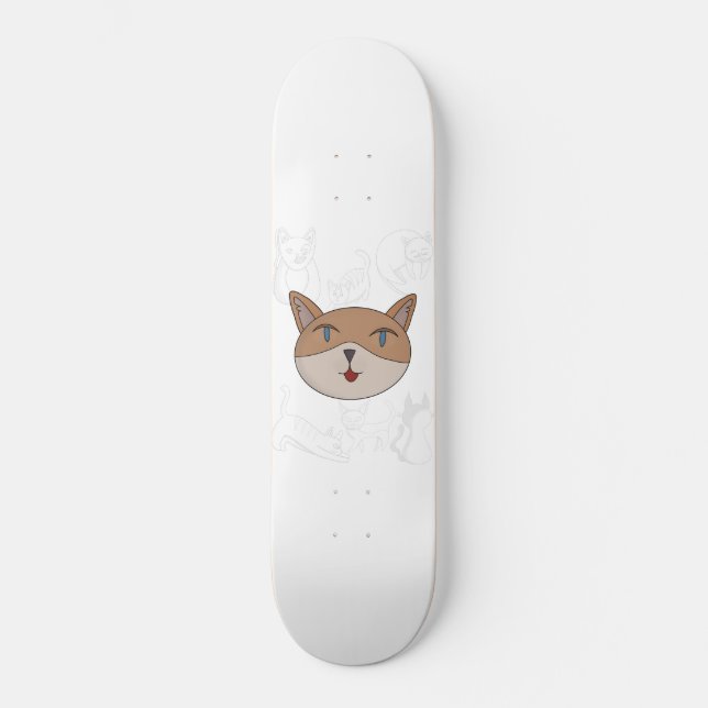 I love cats duvet cover skateboard (Front)
