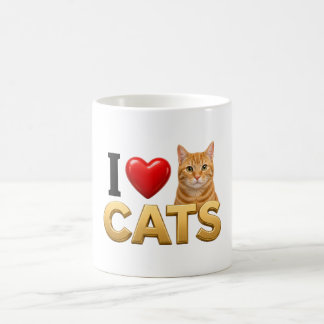 I Love Cats | Funny Cat Lover Gift Coffee Mug