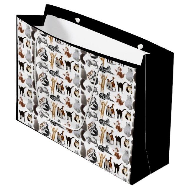 I Love Cats Gift Bag (Front Angled)