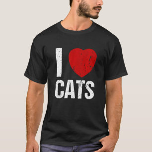 I love cats heart cat T-Shirt