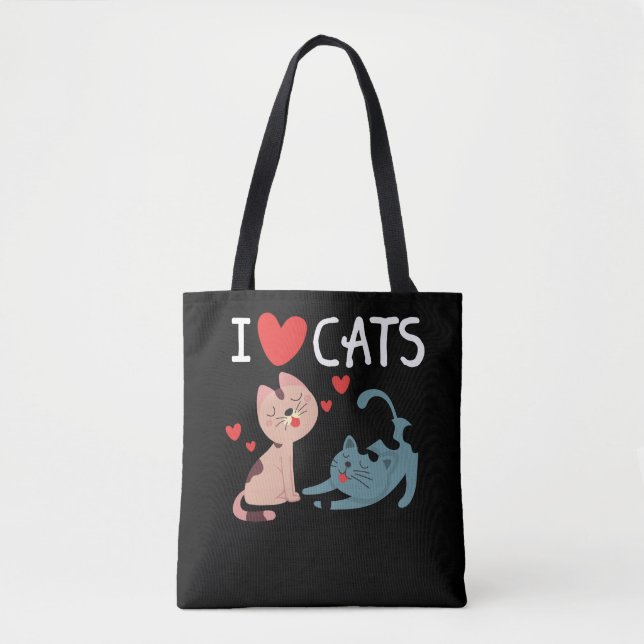 I Love Cats - I Love Kittens Tote Bag (Front)