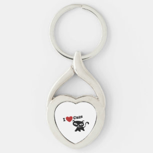 I love cats keychain