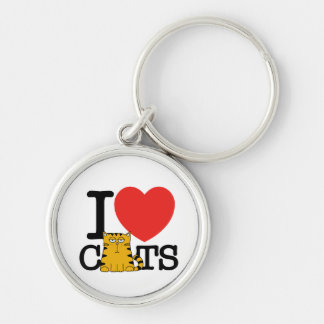 I Love Cats Keychain