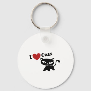 I love cats keychain