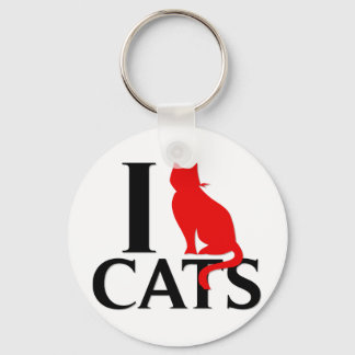 I Love Cats Keychain