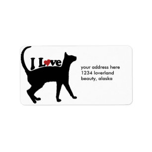 I Love Cats Label