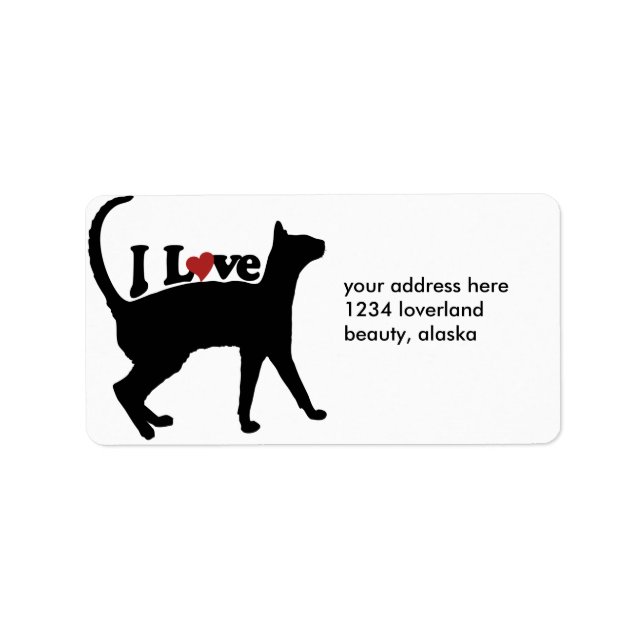 I Love Cats Label (Front)