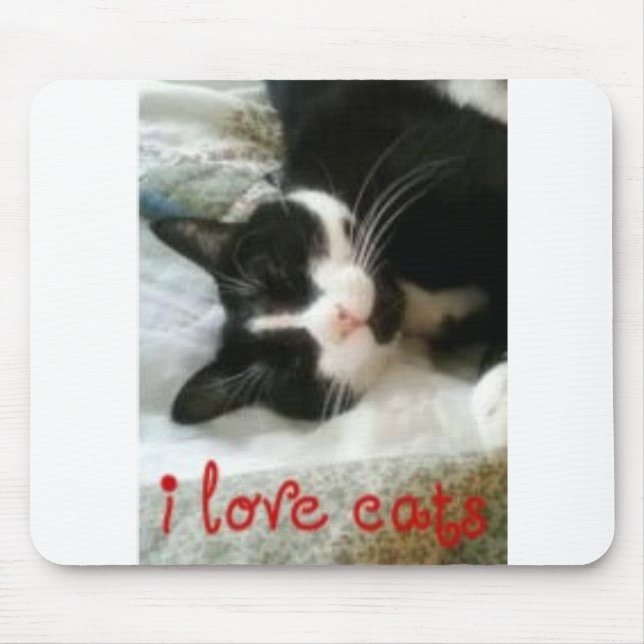 I love cats Mousepad (Front)