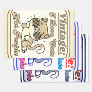 I Love Cats,Not People  Wrapping Paper Sheet