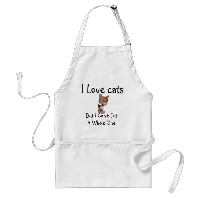 I Love Cats Standard Apron (Front)