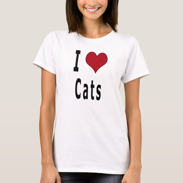 I Love Cats T-Shirt (Front)