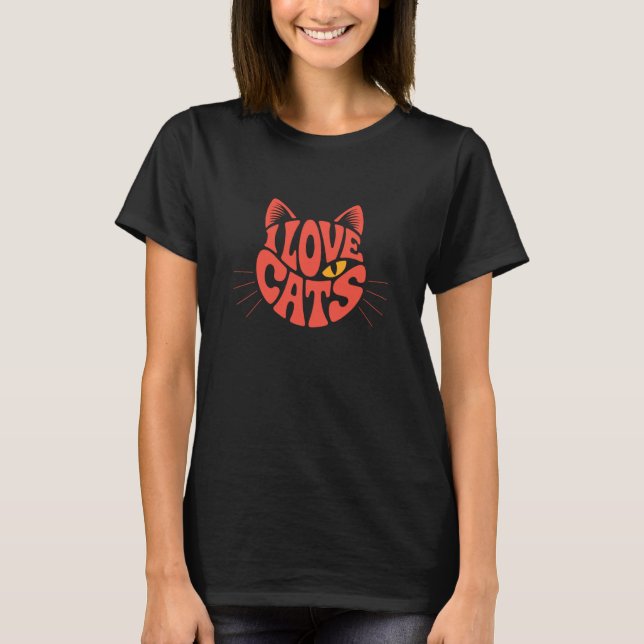 I Love Cats T-Shirt (Front)