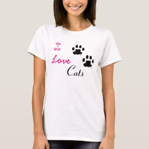 "I Love Cats" T-shirt Nano Hanes femmes