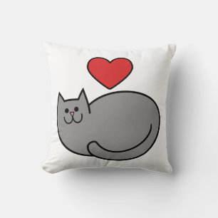 I love cats throw pillow