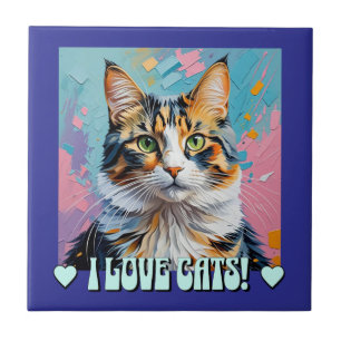 I Love Cats! Tile