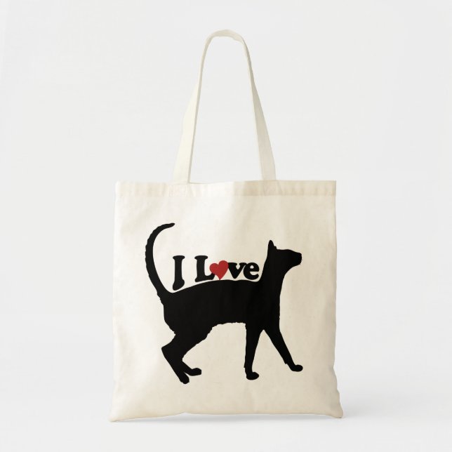 I Love Cats Tote Bag (Front)