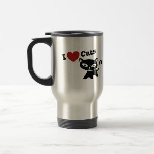 I love cats travel mug