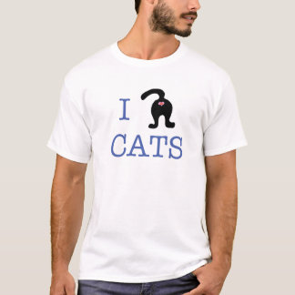 I Love Cats Unisex Shirt Butt Cute Humour