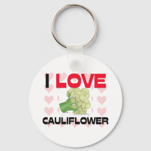 I Love Cauliflower Keychain