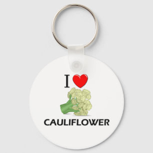 I Love Cauliflower Keychain