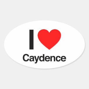 i love caydence oval sticker