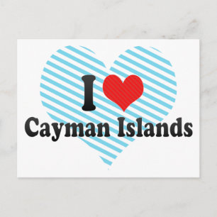 I Love Cayman Islands Postcard