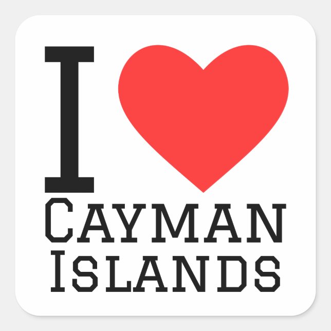 I love Cayman Islands  Square Sticker (Front)
