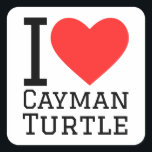 I love cayman turtle square sticker<br><div class="desc">I love cayman turtle ,  for animal kingdom lovers</div>